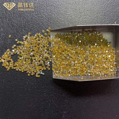 1.0mm To 4.0mm HPHT Monocrystalline Diamonds Yellow High Pressure High Temperature