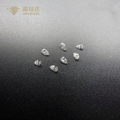 DEF Color HPHT Pear Shape Fancy Cut Lab Diamonds 0.05ct To 0.3ct