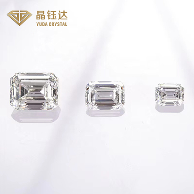 Excellent Emerald Cut Fancy Shape HPHT Lab Created Diamond Polished For Rings